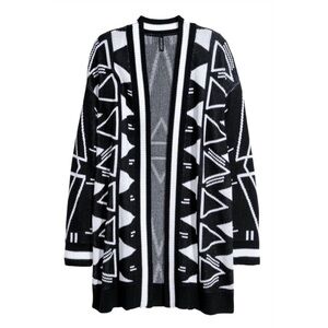 H&M Divided Geometric Jacquard Knit Cardigan Sweater